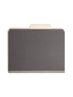 Smead SuperTab Recycled Heavy Duty Classification Folder, 2-Dividers, 2" Expansion, Letter Size, Dark Gray, 10/Box (14011)