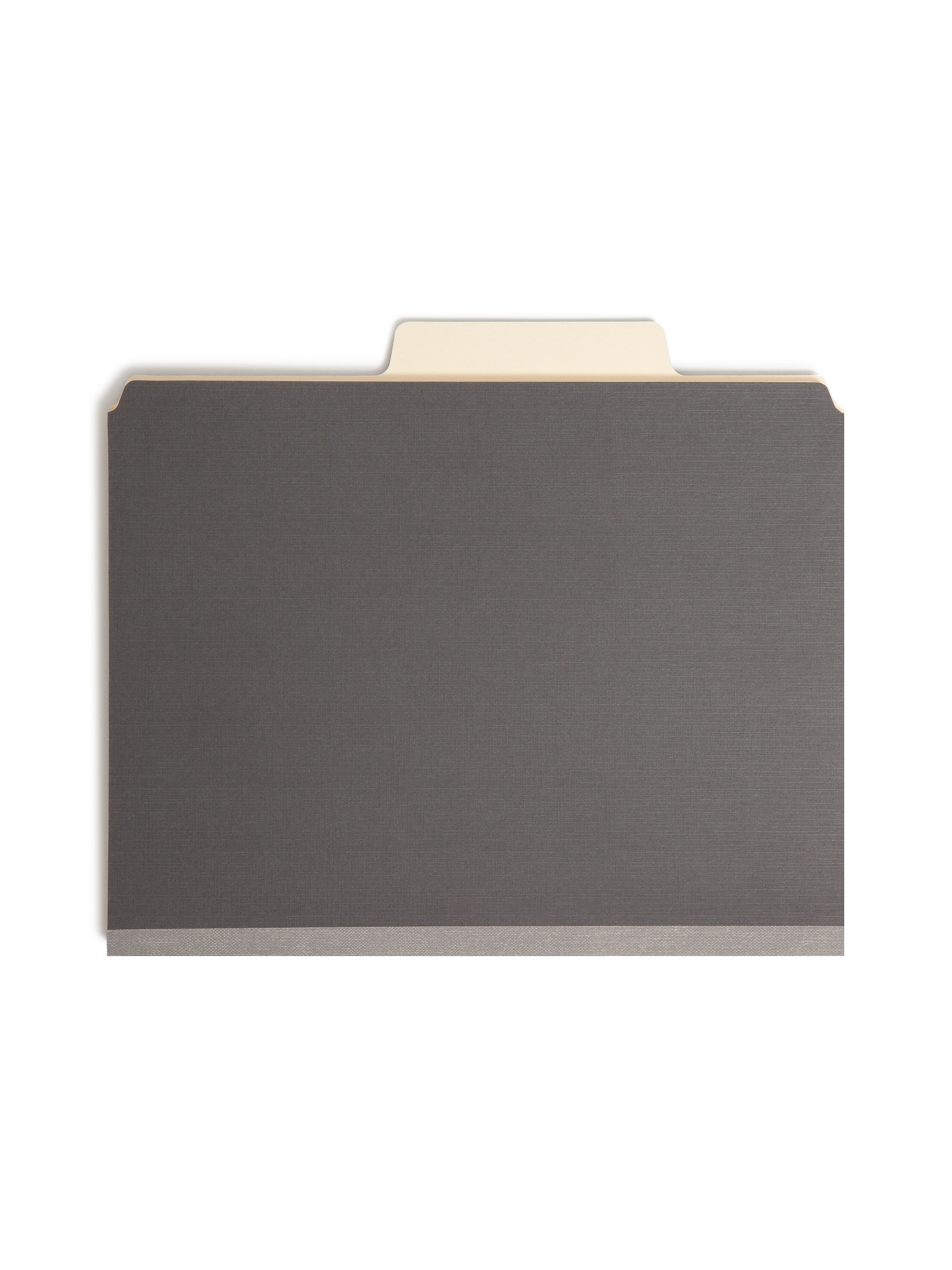 Smead SuperTab Recycled Heavy Duty Classification Folder, 2-Dividers, 2" Expansion, Letter Size, Dark Gray, 10/Box (14011)