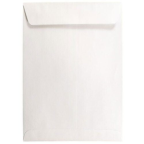 JAM Paper Booklet Envelope 10 1/2" x 7 1/2", White, 100/Pack (4120j)
