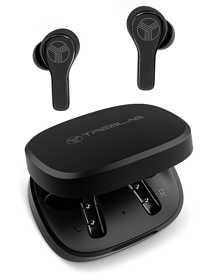 Treblab WX8 True Wireless IPX8 Waterproof Earbuds, Bluetooth, Black