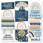 Hadley Designs 14" x 11" Boho Rainbow Growth Mindset Classroom Decor Posters, 9/Set (HDDX004A2JP97)