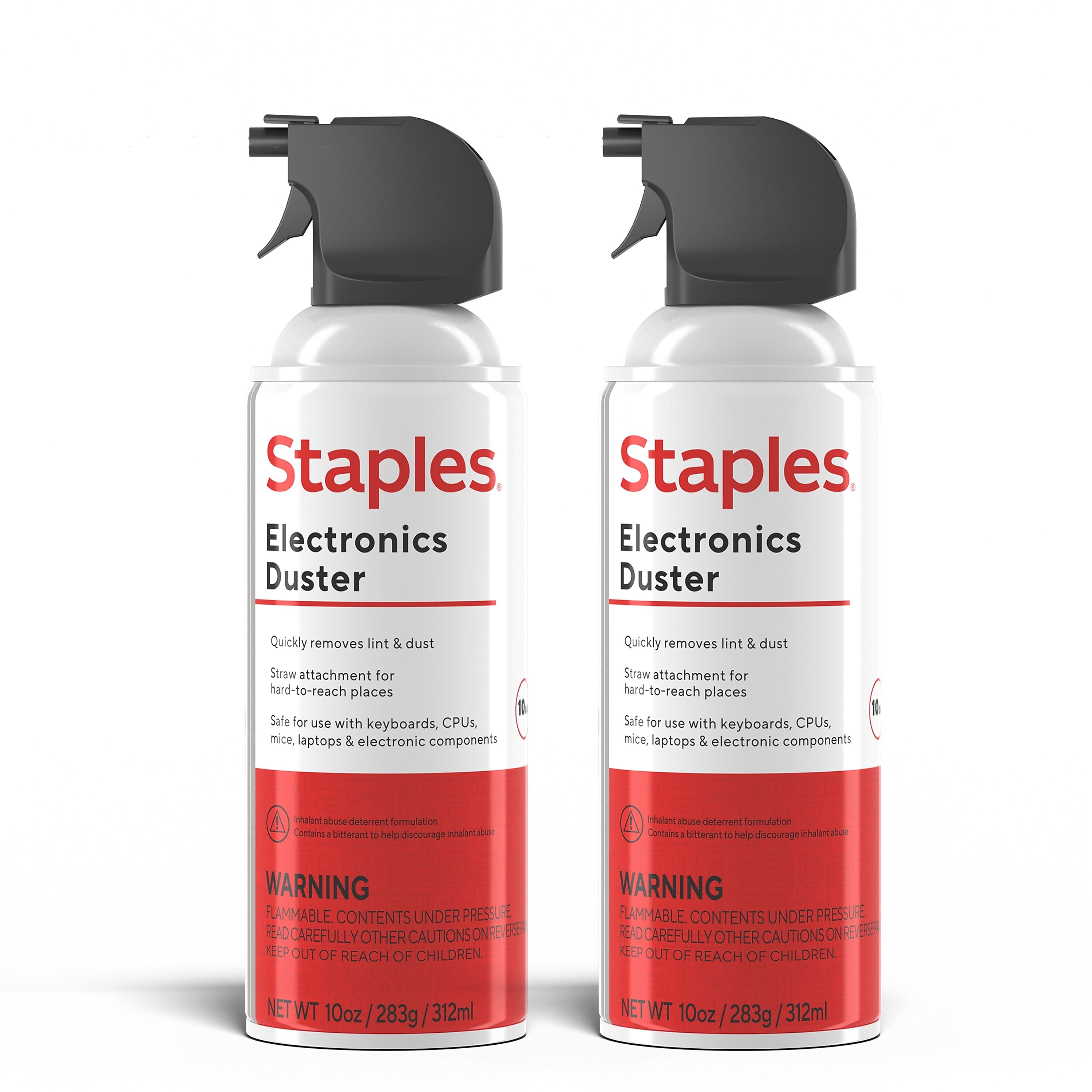 Staples®  Electronics Air Duster, 10 oz., 2/Pack (SPL10ENFR-2)