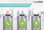 Alpine Industries Stainless Steel Trash Can, 27 Gallon, Silver, 2/Pack (ALP475-27-2PK)