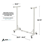 AdirOffice Metal Mobile File Cart with Lockable Wheels, Gray (615-KIT1)