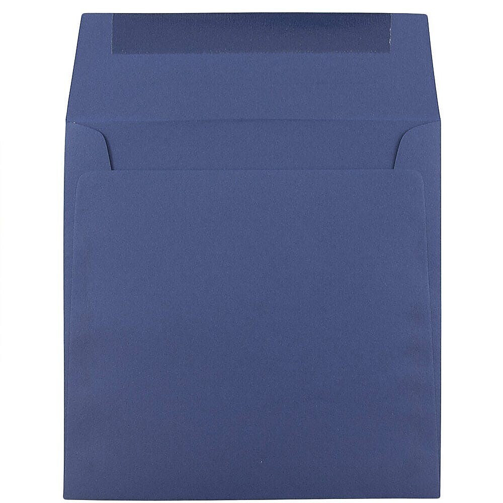 JAM Paper Invitation Envelope 6 1/2" x 6 1/2", Presidential Blue, 100/Pack (263917218d)