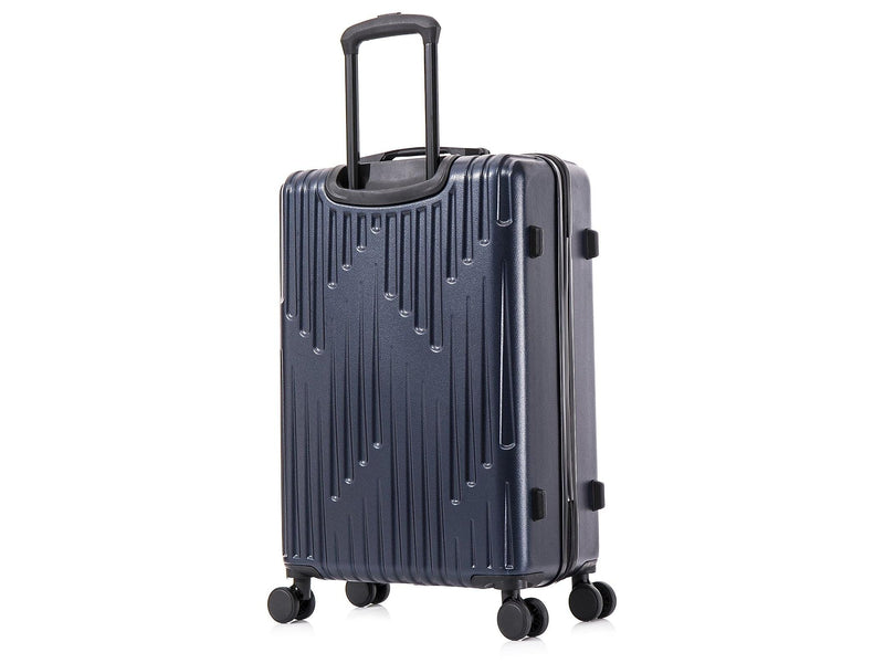 InUSA Drip 24" Hardside Suitcase, 4-Wheeled Spinner, TSA Checkpoint Friendly, Blue (IUDRI00M-BLU)