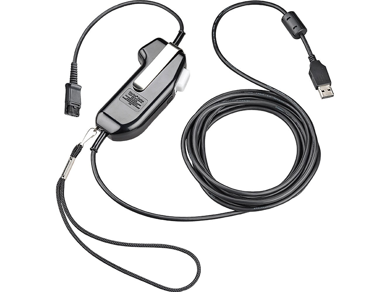 Poly SHS 2626-13 Monaural PTT Secure Voice Attachment, USB-A - Quick Disconnect (8K7N0AA#AC3)