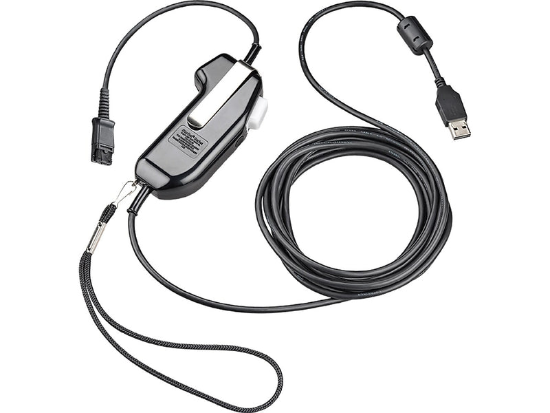 Poly SHS 2626-13 Monaural PTT Secure Voice Attachment, USB-A - Quick Disconnect (8K7N0AA#AC3)