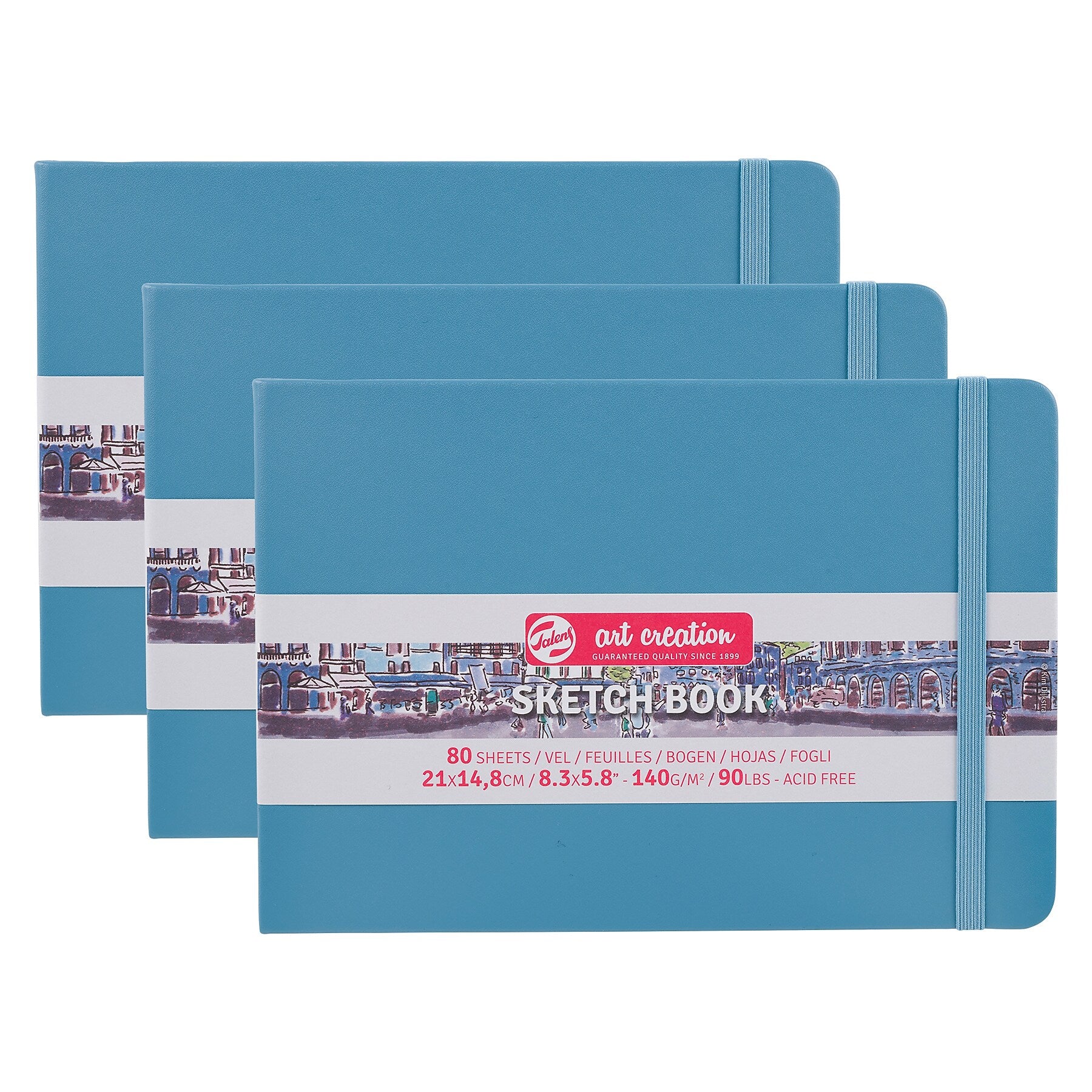 Talens Art Creation 8.3" x 5.8" Sketch Book, 80 Sheets/Book, 3/Bundle (TLN9314215M-3)