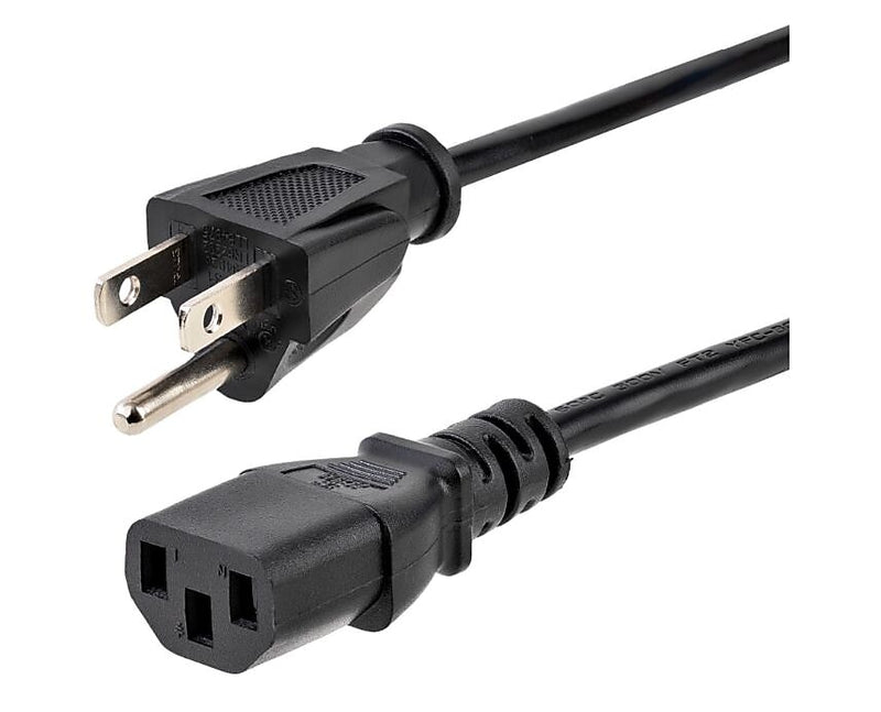 StarTech 10' Computer Power Cord, NEMA 5-15P toC13, Male to Female, Black, 10/Pack (PXT1011010PK)