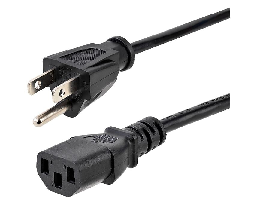 StarTech 10' Computer Power Cord, NEMA 5-15P toC13, Male to Female, Black, 10/Pack (PXT1011010PK)