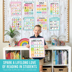 Hadley Designs 11" x 14" Colorful Sound Wall Phonics and Vowels English Posters, 9/Set (HDDX004ACFGFJ)