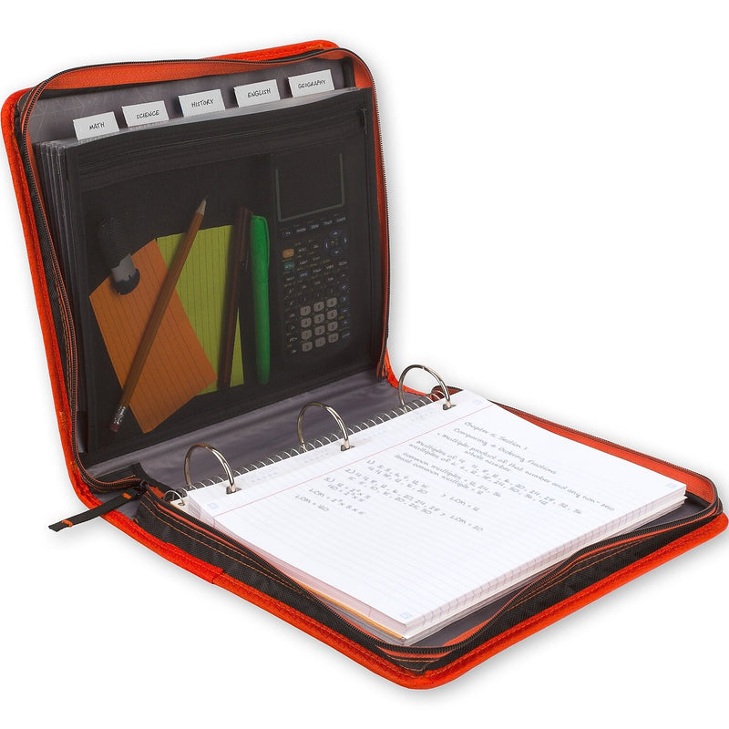 Five Star 2" 3-Ring Zipper Binders, D-Ring, Assorted Colors (29052)