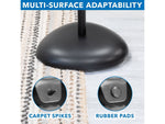 Mount-It! Height-Adjustable Speaker Floor Stand, Black, 2/Pack (MI-1232)