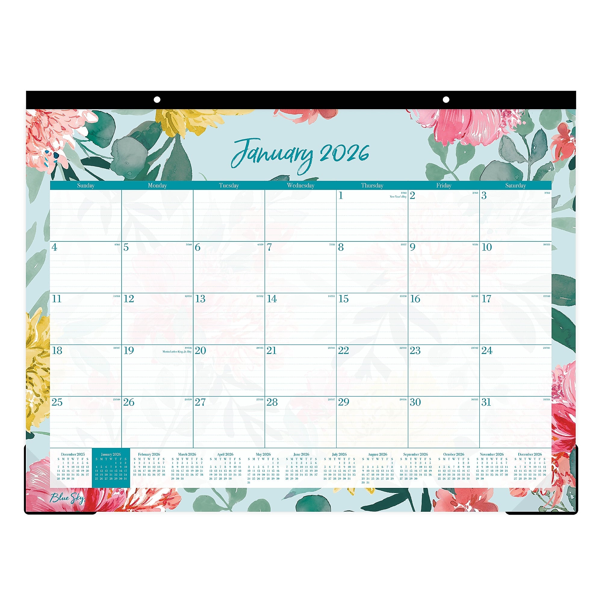 2026 Blue Sky Reflections 22" x 17" Monthly Desk Calendar (117886-26)