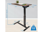 Mount-It! Height-Adjustable Overbed Desk with Tilt Tabletop, 27.2"-41.3"H, Brown/Black (MI-8045)