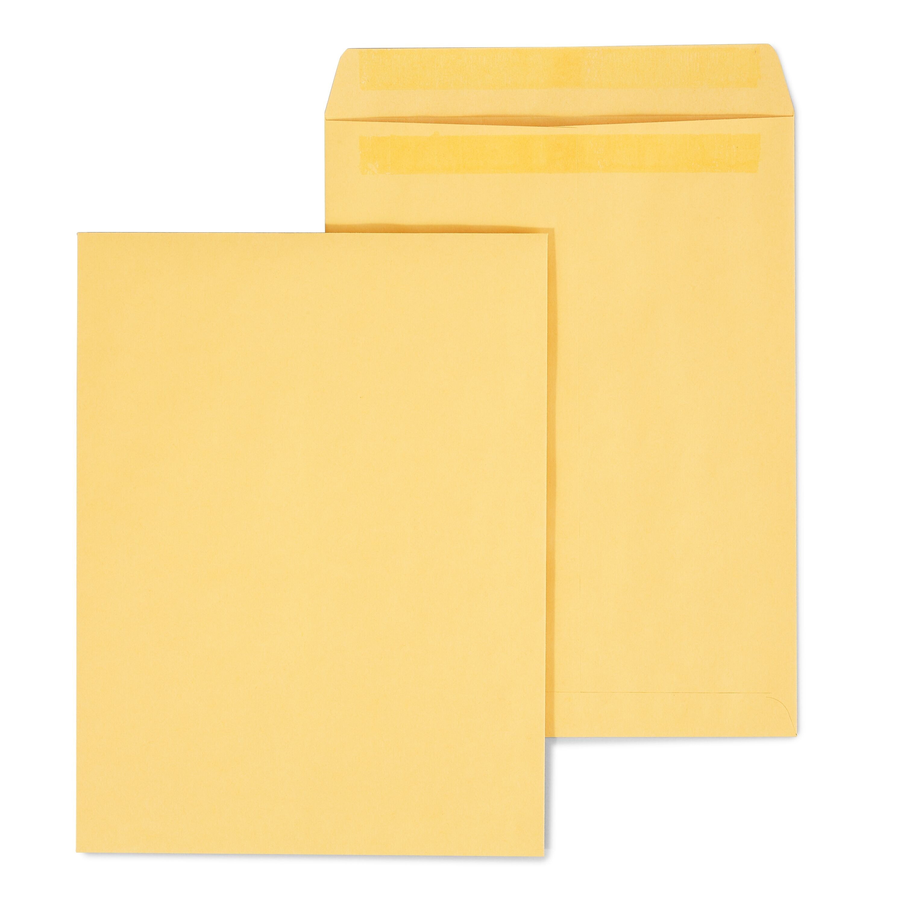 Staples Self Seal Kraft Catalog Envelopes, 9.5"L x 12.5"H, Brown, 100/Box (SPL381962)