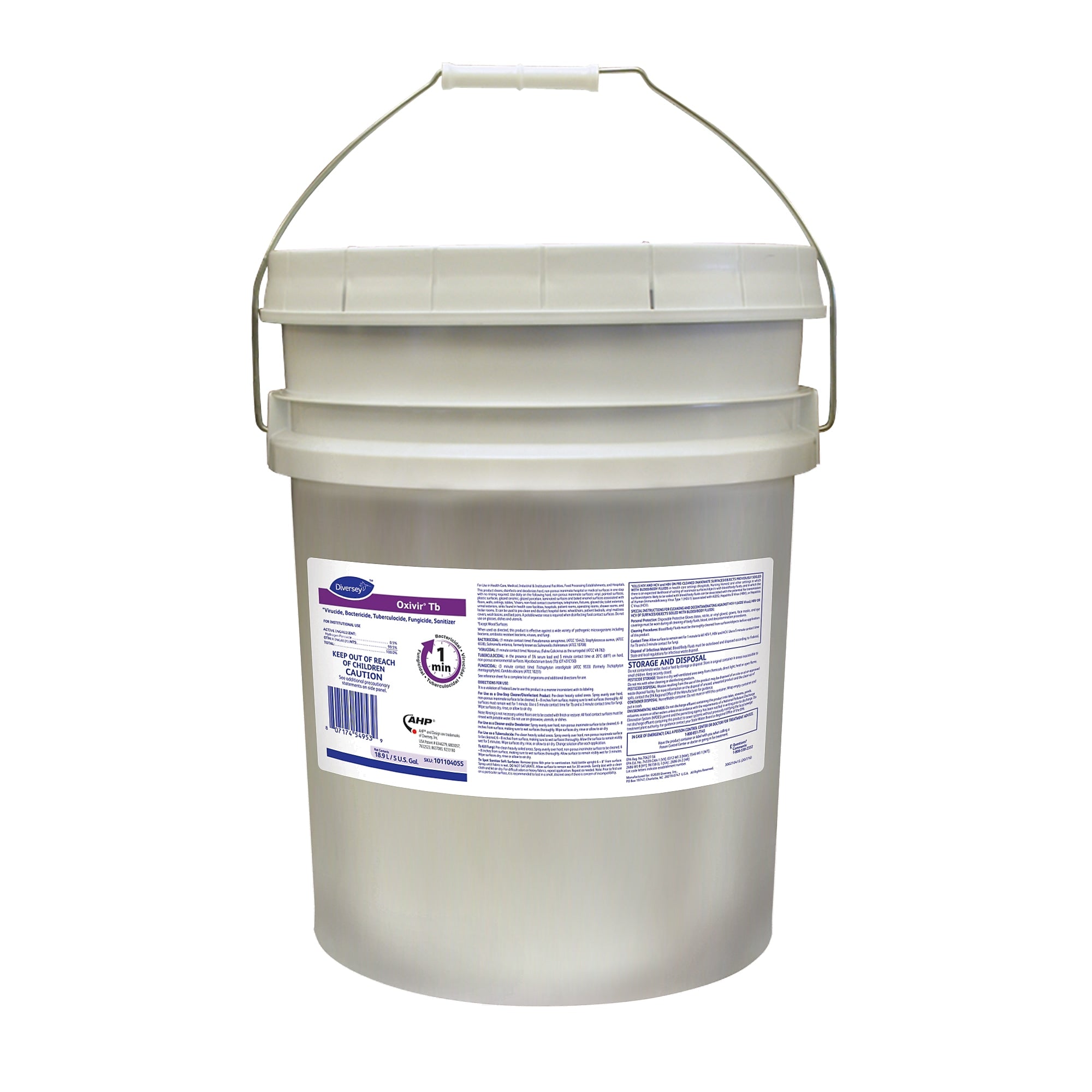 Oxivir Tb Disinfectant Cleaner, 5 Gallon Pail (101104055)