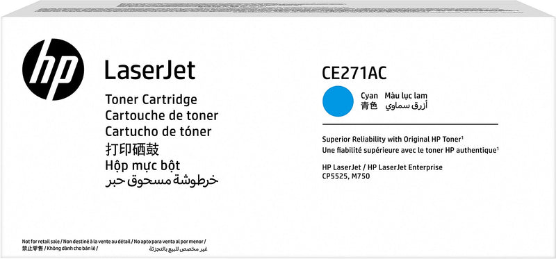 HP 650AC Cyan Standard Yield Toner Cartridge , Prints Up to 15,000 Pages (CE271AC)