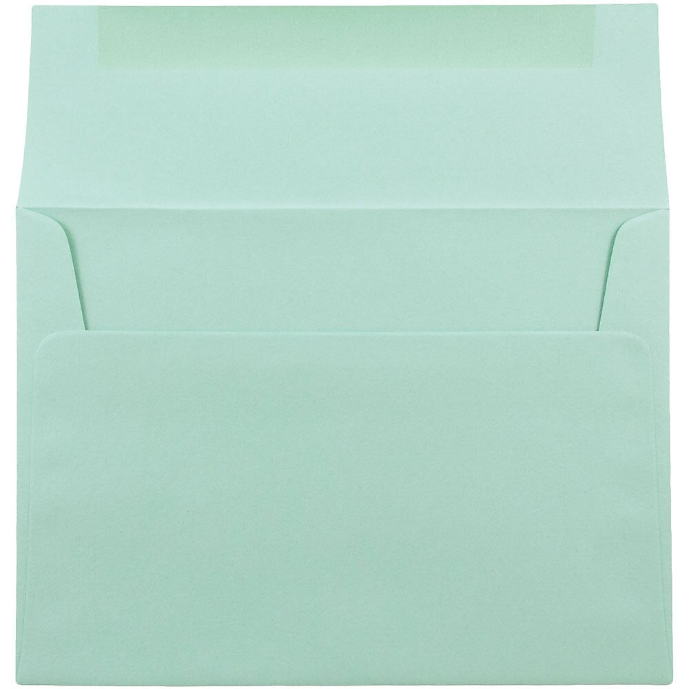 JAM Paper A7 Invitation Envelope 5 1/4" x 7 1/4", Aqua Blue, 100/Pack (1523985d)