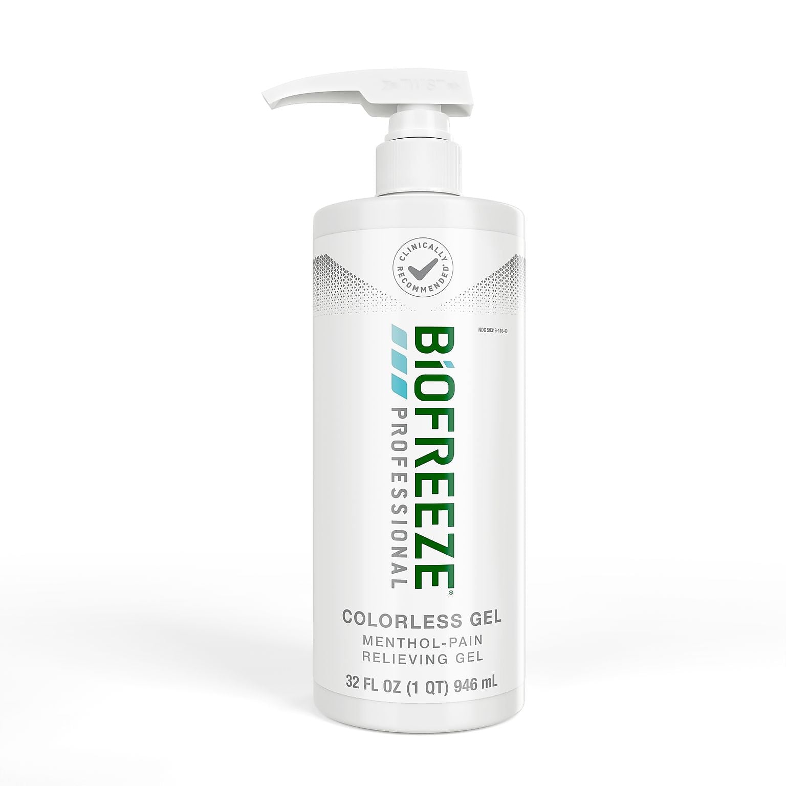 Biofreeze Professional Colorless 32 oz. Topical Analgesic Pain Reliever Gel Pump (13431)