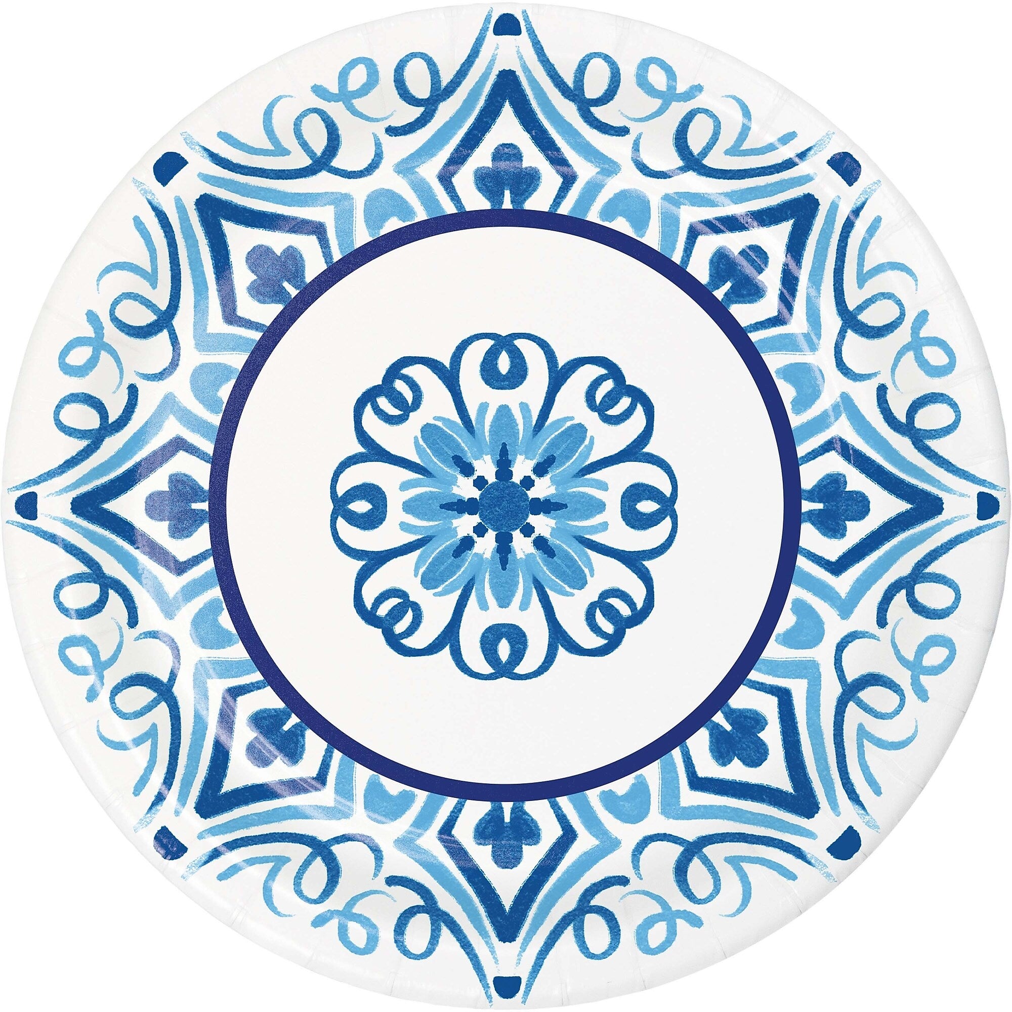 Creative Converting Blue Willow Party Tableware Kit, Blue/White, 49/Pack (DTC9508E2A)