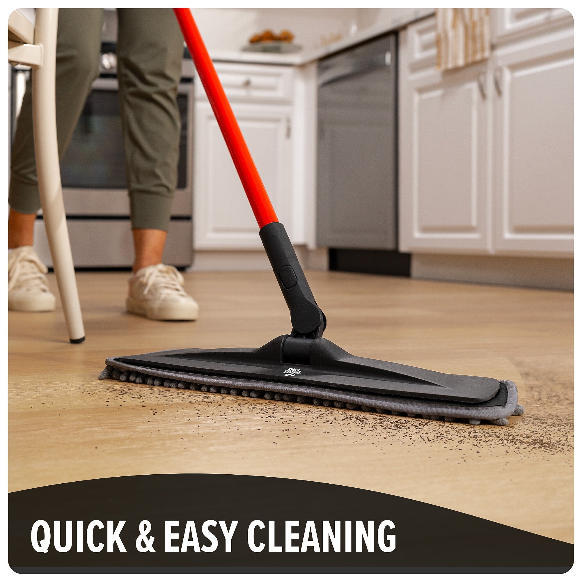 Dirt Devil 51.5" Dust Dust Mop, Red/Black (MD96100)