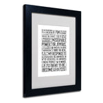 Trademark Fine Art 'Decisive Elements II' 11" x 14" Black Frame Art