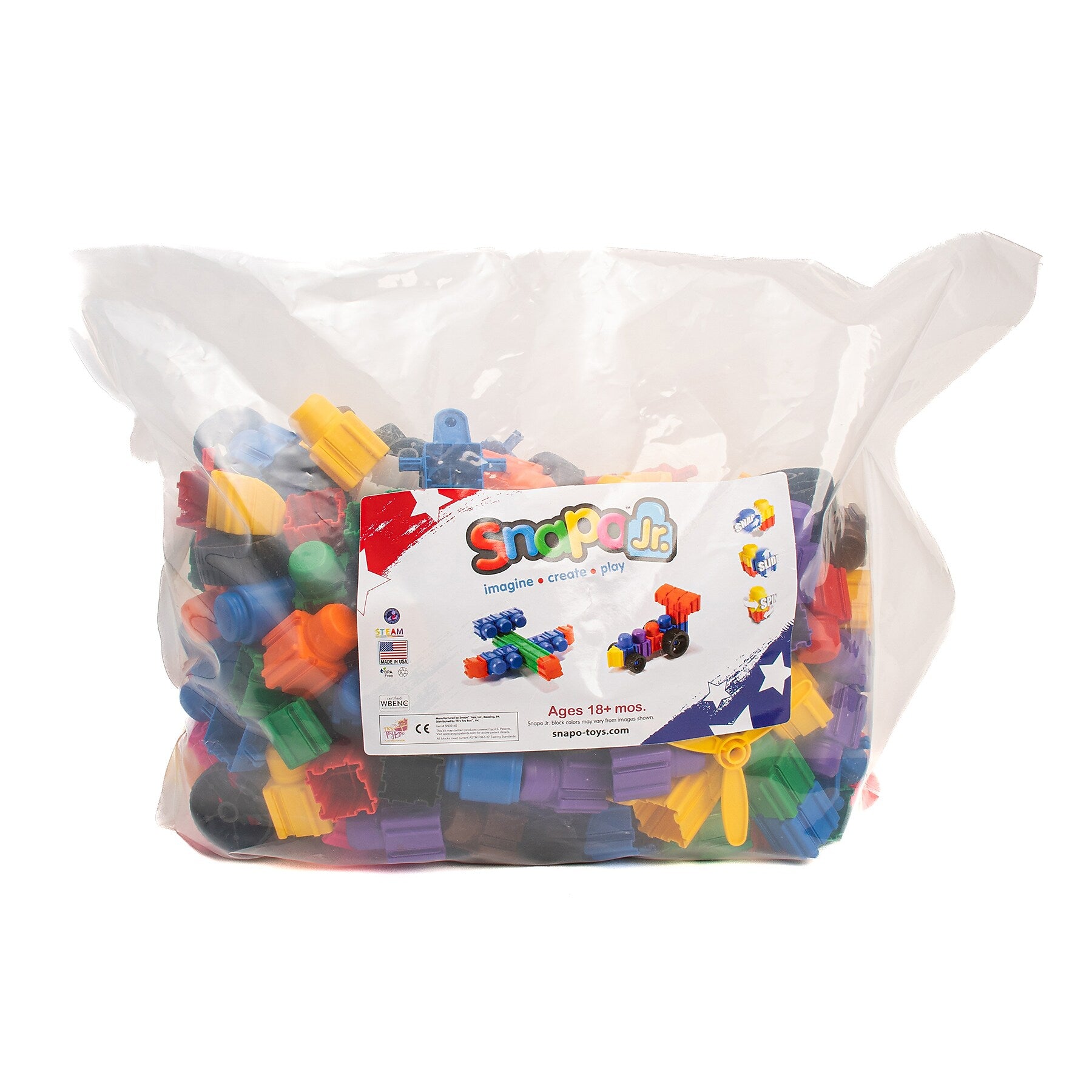 Snapo Jr. Building Blocks Ultimate Builder's Kit, 250 Pieces/Set (SNP32250)