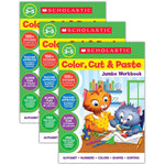Scholastic Teaching Solutions Color, Cut & Paste Jumbo Workbook, 320 Pages, 3/Bundle (SC-9781546106999-3)