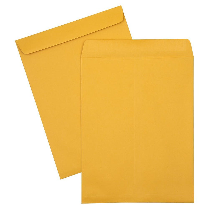JAM Paper Booklet Envelope 10" x 13", Brown Kraft, 50/Pack (4153i)