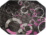 Anji Mountain Rug'd Refracted Carpet & Hard Floor Gaming Chair Mat, 36" x 48", Gray/Purple (AMB9113)