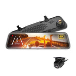 GekoGear Orbit D400 4K Rearview Mirror Dash Cam with 1080P Backup Cam, Black