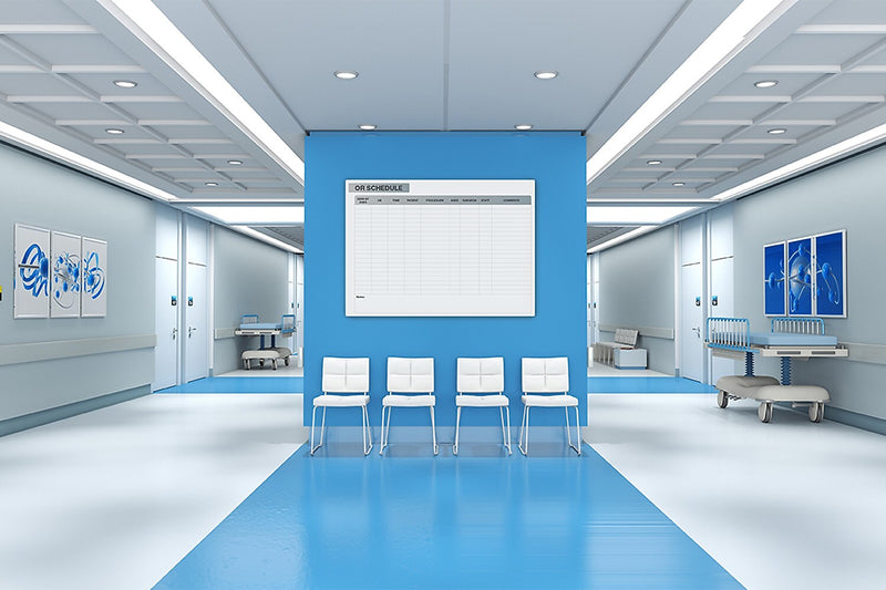 Ghent Aria OR Schedule Glass Dry-Erase Whiteboard, 4'H x 6'W (GRPARIASN13S-46)