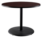 NPS CT Series 36" Round 30" Height Cafe Table, Round Base, Black Frame/Mahogany Top (CT13636RDPBTMMY)