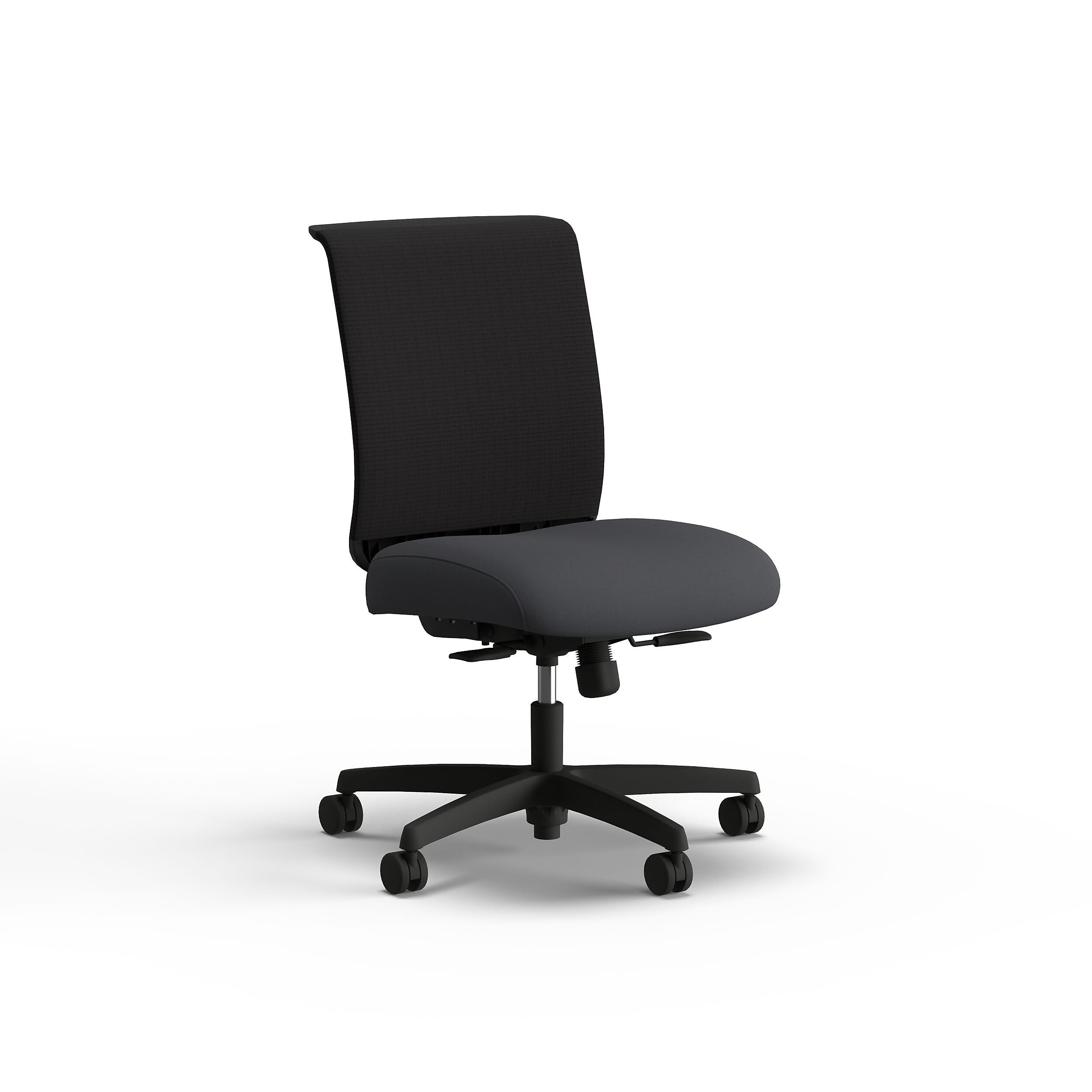 HON Convergence Armless Vinyl Swivel Task Chair, Basalt (HCT1MM.Y1.N.H.M.SX23.AL.SB.T)