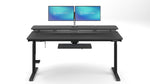 VersaDesk PowerLift Split-Level 72"W Electric Rectangular Adjustable Standing Desk, Black (PL2SD7230-BB)