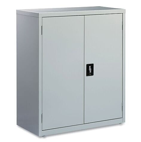 OIF 42"H Steel Storage Cabinet with 3 Shelves, Light Gray (CM4218LG)