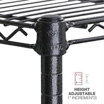 Alera All-Purpose Wire Shelving Starter Kit, 4-Shelf, 60 X 24 X 72, Black Anthracite+