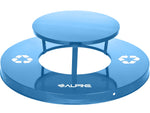 Alpine Industries Metal Commercial Outdoor Rain Bonnet Lid for 38-Gallon Recycling Receptacle, Blue (479-38-A-BLU)