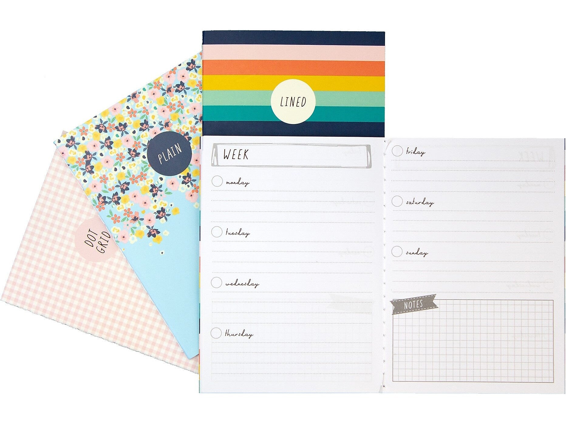 Carpe Diem Hearts 1-Subject Notebooks, 4.1" x 5.8", 16 Sheets, Assorted Colors, 4/Pack (9367-CD)