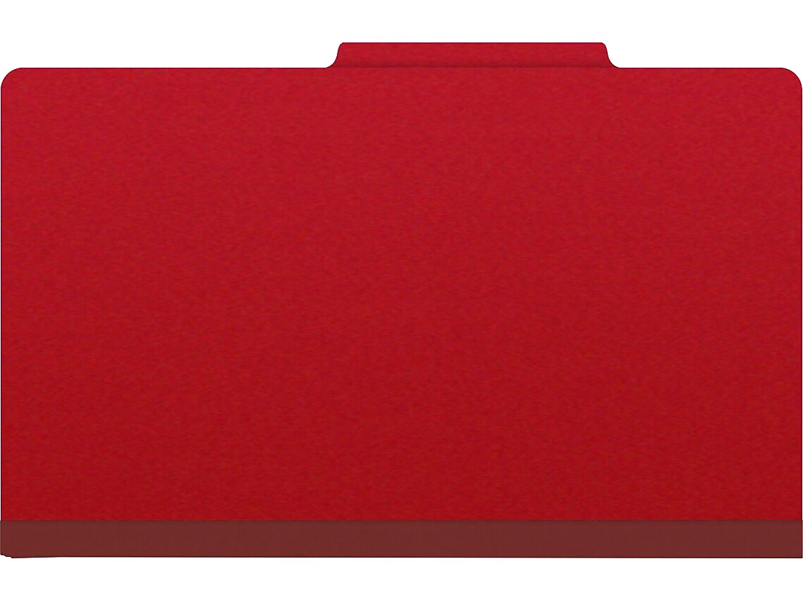 Medical Arts Press Pressboard Classification Folder, 2" Expansion, Legal Size, Deep Red, 25/Box (DV-T52-02-3DRD)