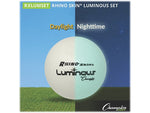 Champion Sports Rhino Skin Luminous 6.3" Dodgeball, White, 6/Set (RXLUMSET)