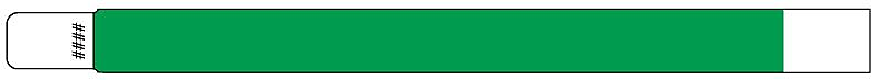 Green Tyvek Adult Wristband, 10" x 1"