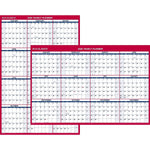 2026 AT-A-GLANCE 48" x 32" Yearly Dry Erase Wall Calendar, Reversible, White/Red (PM326-28-26)