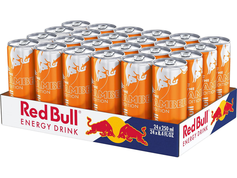 Red Bull Amber Edition Strawberry Apricot Energy Drink, 8.4 oz., 24 Cans/Carton (RB240074)