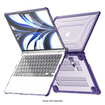 SaharaCase Heavy-Duty Raider Series 13.6" Laptop Case with Stand, Shock Absorbing, Purple Oasis (LT00055)