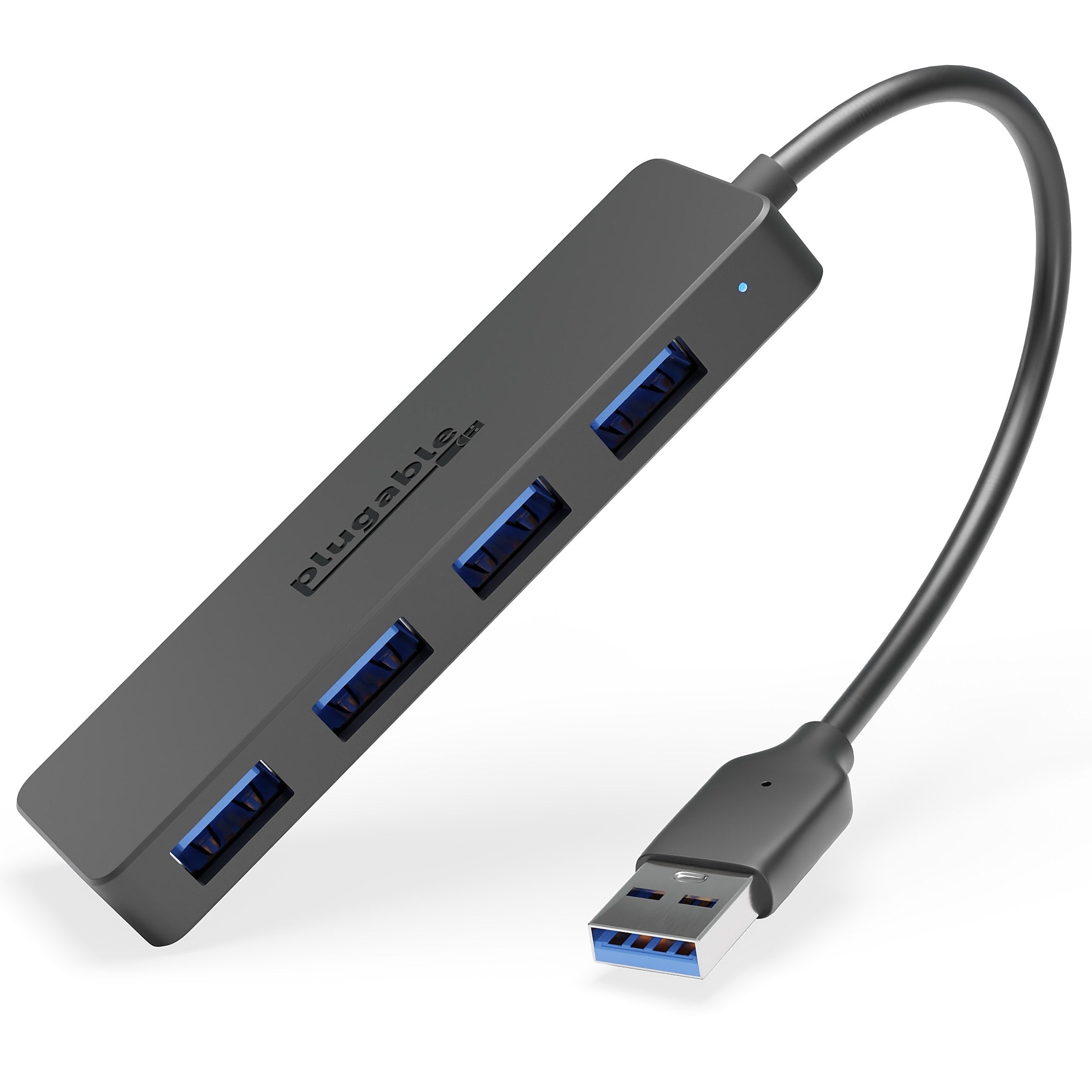 Plugable 4 Port USB Hub 3.0, USB Splitter for Laptop (USB3-HUB4A)