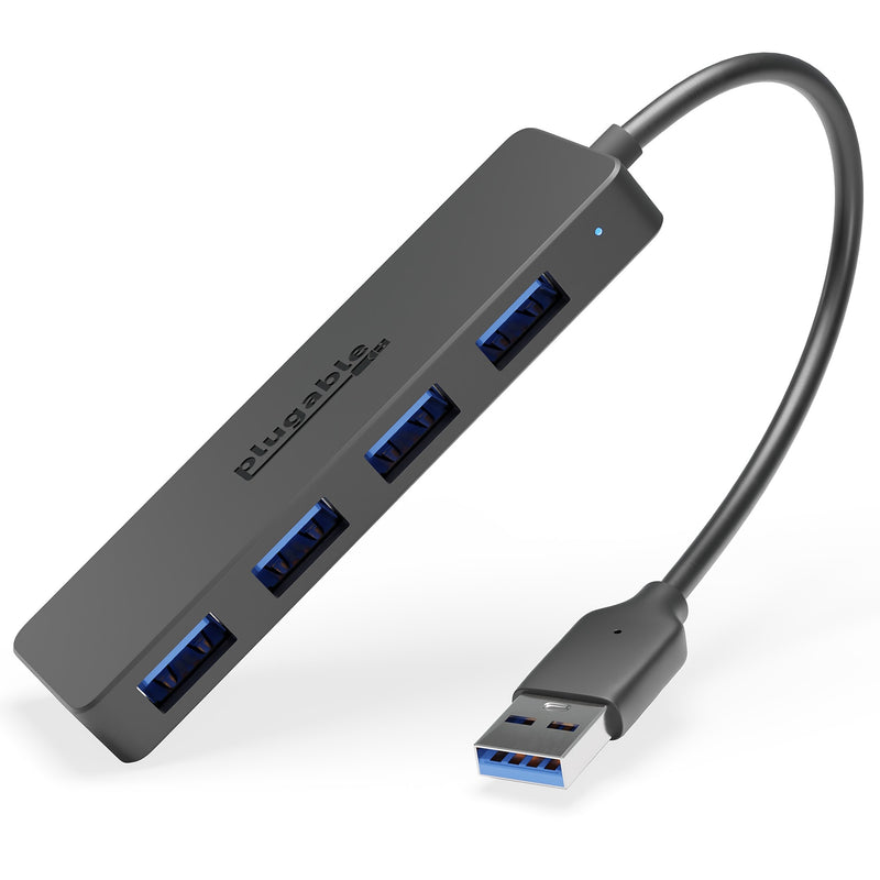 Plugable 4 Port USB Hub 3.0, USB Splitter for Laptop (USB3-HUB4A)