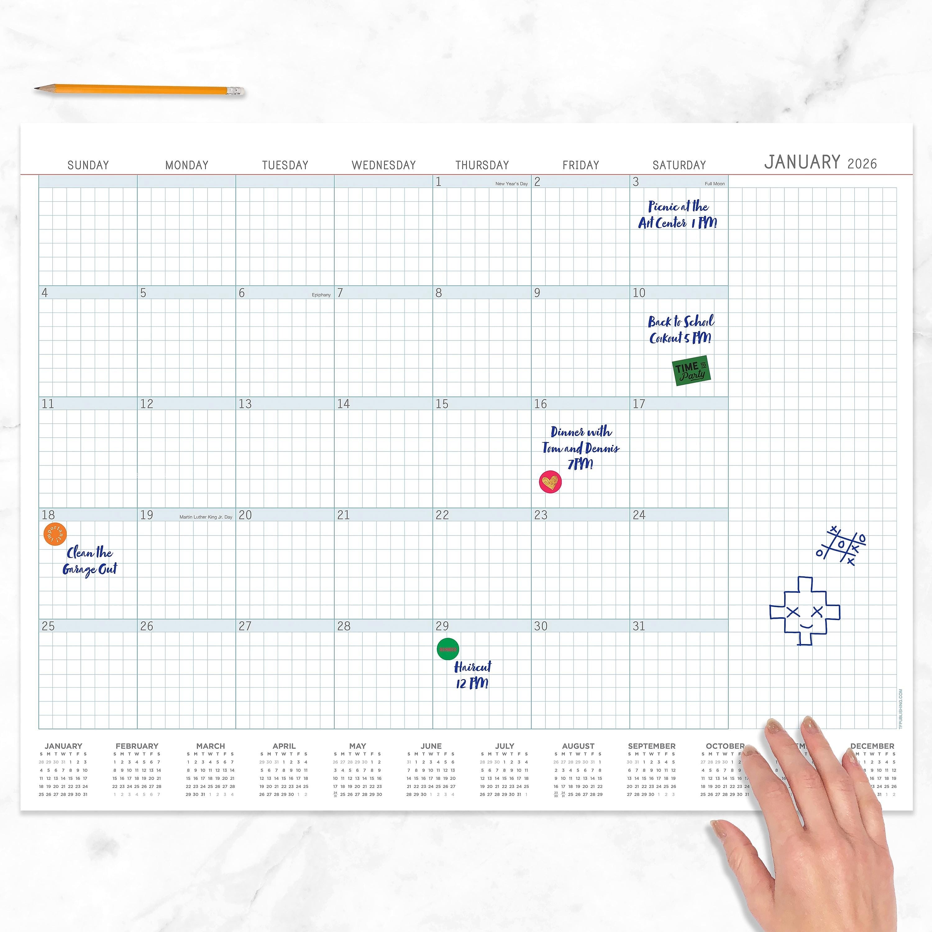 2026 TF Publishing 22" x 17" Monthly Desk Calendar, (26-8204)